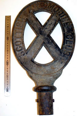 Lot 827 - Scottish Automobile Club Road Sign Marker