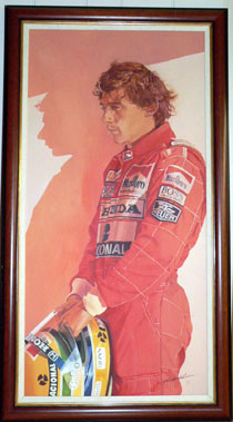 Lot 530 - Craig Warwick - Original Oil On Canvas Commemora Ting The 10th Anniversary Of The Death Of Senna