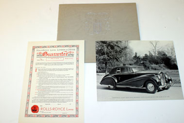 Lot 103 - 1952 Rolls-Royce Silver Dawn Sales Brochure