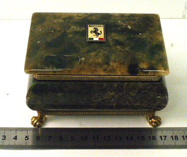Lot 208 - Ferrari Badged Marble Desk Top Cigarette Box