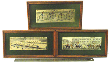 Lot 532 - Silk Embroidered Penny Farthing Race Picture
