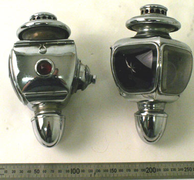 Lot 347 - Pair Of Oil Powered Opera Lamps