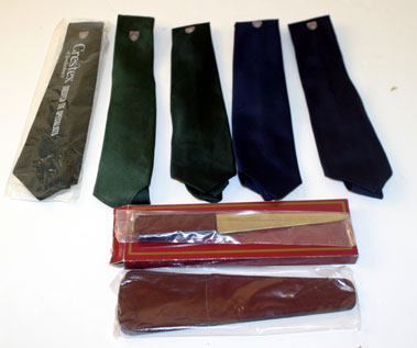 Lot 924 - Five Brdc Ties & A Brdc Paper Knife