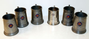 Lot 941 - Assorted Pewter Tankard Awards From Bert Hadley