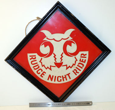 Lot 400 - Rudge Night Rider Showroom Window Sign