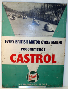 Lot 402 - Castrol Motorcycle Oil Advertising Board