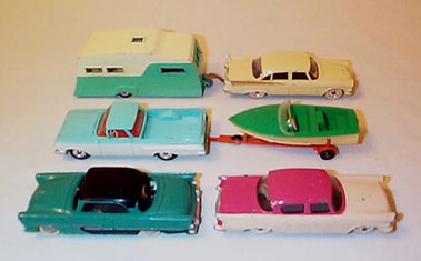 Lot 240 - Dinky American Cars & Trailers