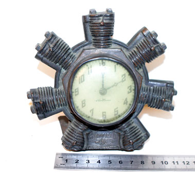 Lot 409 - Aviation Engine Deskpiece Clock