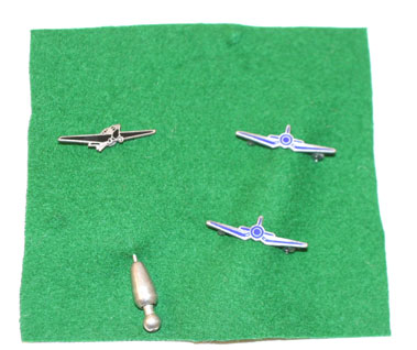 Lot 411 - Pre-War Silver & Enamelled Aviation Brooches