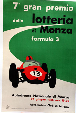 Lot 517 - Original 1965 Monza Formula 3 Grand Prix Poster