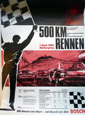 Lot 521 - 1968 Nurburgring 500km Race Poster