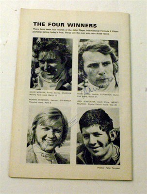 Lot 620 - 1972 Oulton Park F2 Championship Signed Programm E