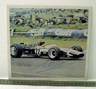 Lot 621 - Siffert/Rob Walker Signed Lotus Photograph