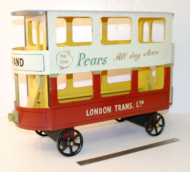 Lot 211 - Wood & Metal ChildS Pull Along London Tram