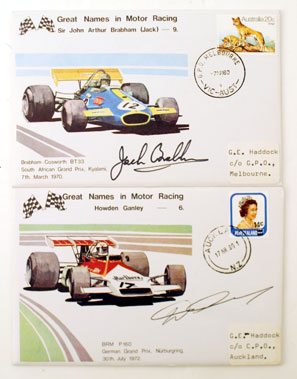 Lot 605 - Sir Jack Brabham & Howden Ganley Signatures