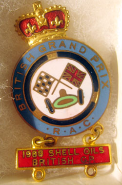 Lot 702 - R.A.C British Grand Prix Lapel Badge