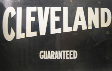 Lot 805 - Cleveland Guaranteed Enamel Sign