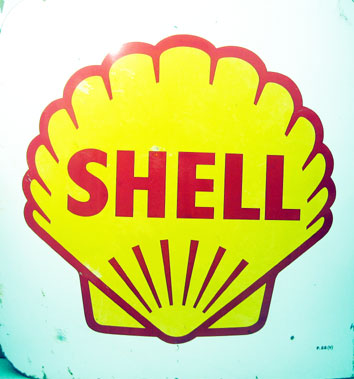 Lot 806 - Large Shell Advertising Enamel Sign