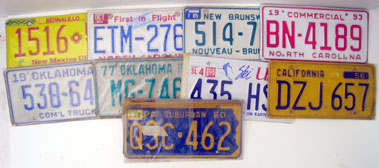 Lot 208 - Nine American License Plates