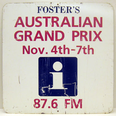 Lot 705 - Australian Grand Prix Advertising Sign