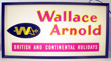 Lot 412 - Wallace Arnold Holidays Illuminated Lightbox