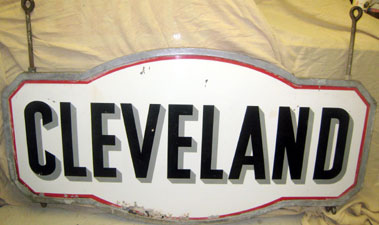 Lot 816 - Large Hanging Double Sided Cleveland Sign