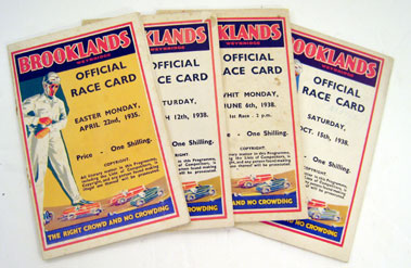 Lot 708 - Brooklands Official Race Card/Progammes.