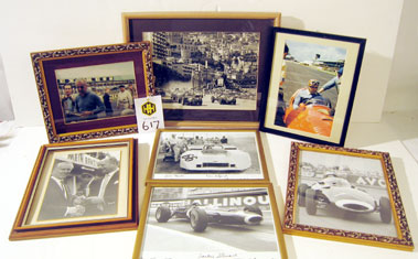 Lot 617 - Assorted Framed Motor Racing Photographs