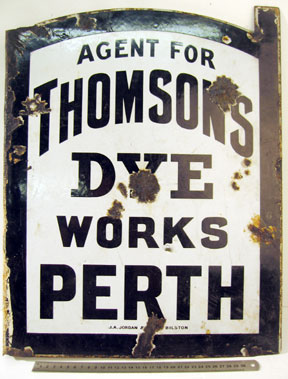 Lot 837 - ThompsonS Dye Works Enamel Sign