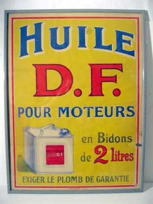 Lot 530 - Huille D.F.Pour Moteurs Poster