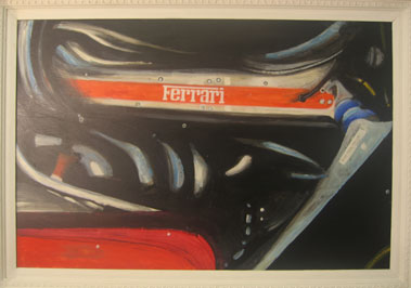 Lot 534 - Ferrari Engine Original Oil Painting