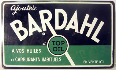 Lot 854 - Bardahl Top Oil Garage Sign