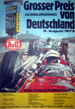 Lot 503 - Original 1973 German Grand Prix Poster
