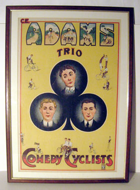 Lot 408 - C.E.Adams Trio Comedy Cyclists Original Poster