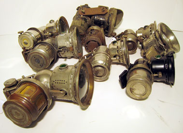 Lot 412 - Assorted Cycle & Motorcycle Carbide Lamps
