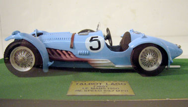 Lot 231 - Talbot Lago 1:20 Scale Model