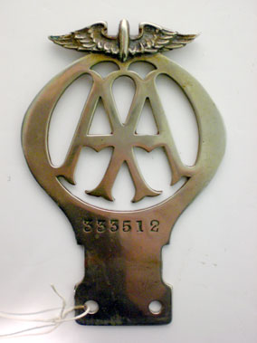 Lot 288 - Solid Nickel Aa Membership Badge