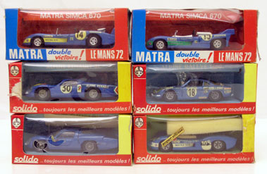Lot 297 - Solido 1/43rd Scale Group Of French Gt Racing & Rally Cars