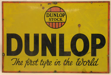 Lot 862 - Dunlop Stock Tyres Enamel Sign