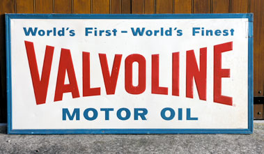 Lot 847 - Valvoline Tin Advertising Sign