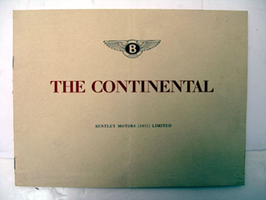 Lot 143 - Bentley 'R-Type' Continental Sales Brochure