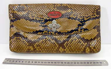 Lot 206 - Bugatti Badged Snake Skin Travel Bag