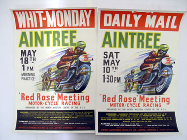 Lot 513 - Two Aintree Motorcycle Meeting Advertising Boards