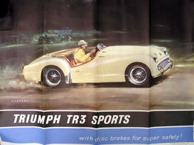 Lot 520 - Triumph TR3 Original Showroom Poster