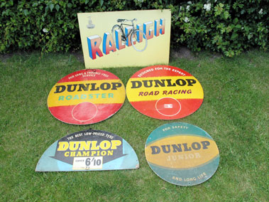 Lot 404 - Raleigh Advertising Sign & Dunlop Tyre Displays