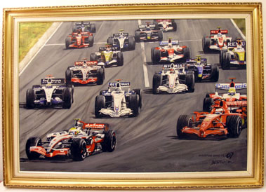 Lot 503 - 2007 F1 Hungarian GP Original Artwork by B.D.Taylor