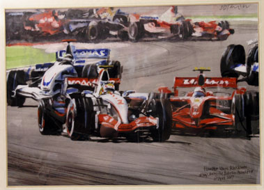 Lot 504 - 2007 Bahrain GP Original Artwork by B.D. Taylor