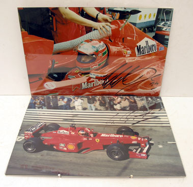 Lot 608 - Two Large Ferrari Signed Photographs
