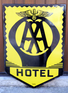Lot 815 - AA Hotel Enamel Sign