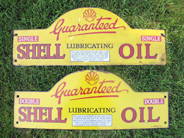 Lot 819 - Two Early Shell Enamel Signs